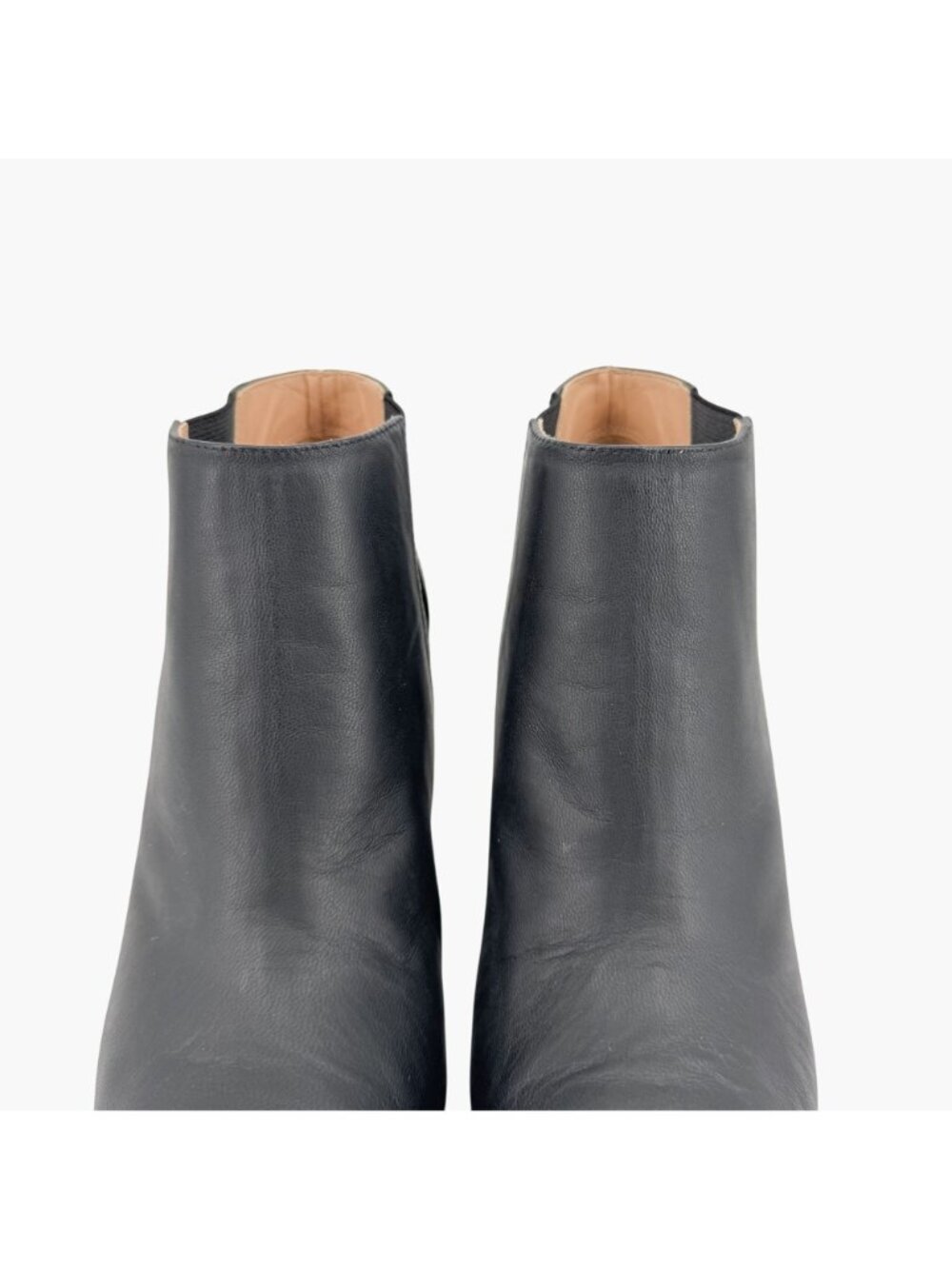 Chanel CC Black Leather Pointed Chain Wedge Ankle Boot Bootie Size 39.5 US 8.5-9 - Picture 5 of 16